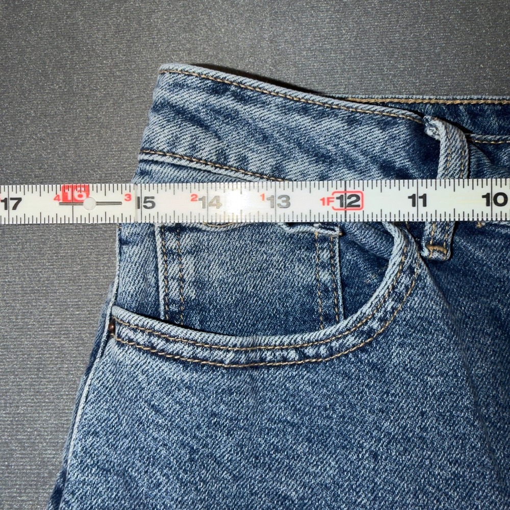 Altar'd State Wide Leg Jean Women 29 Blue High Rise Button Fly DP593 Medium Wash - Picture 3 of 10